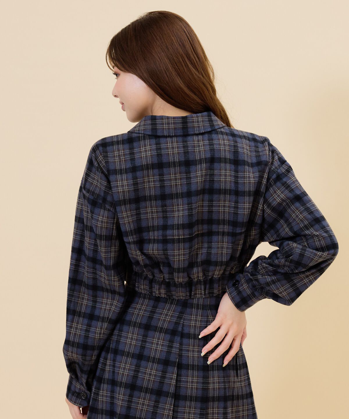 REDYAZEL「フロントジップチェックショートブルゾン」|ブルゾン・スタジャン|