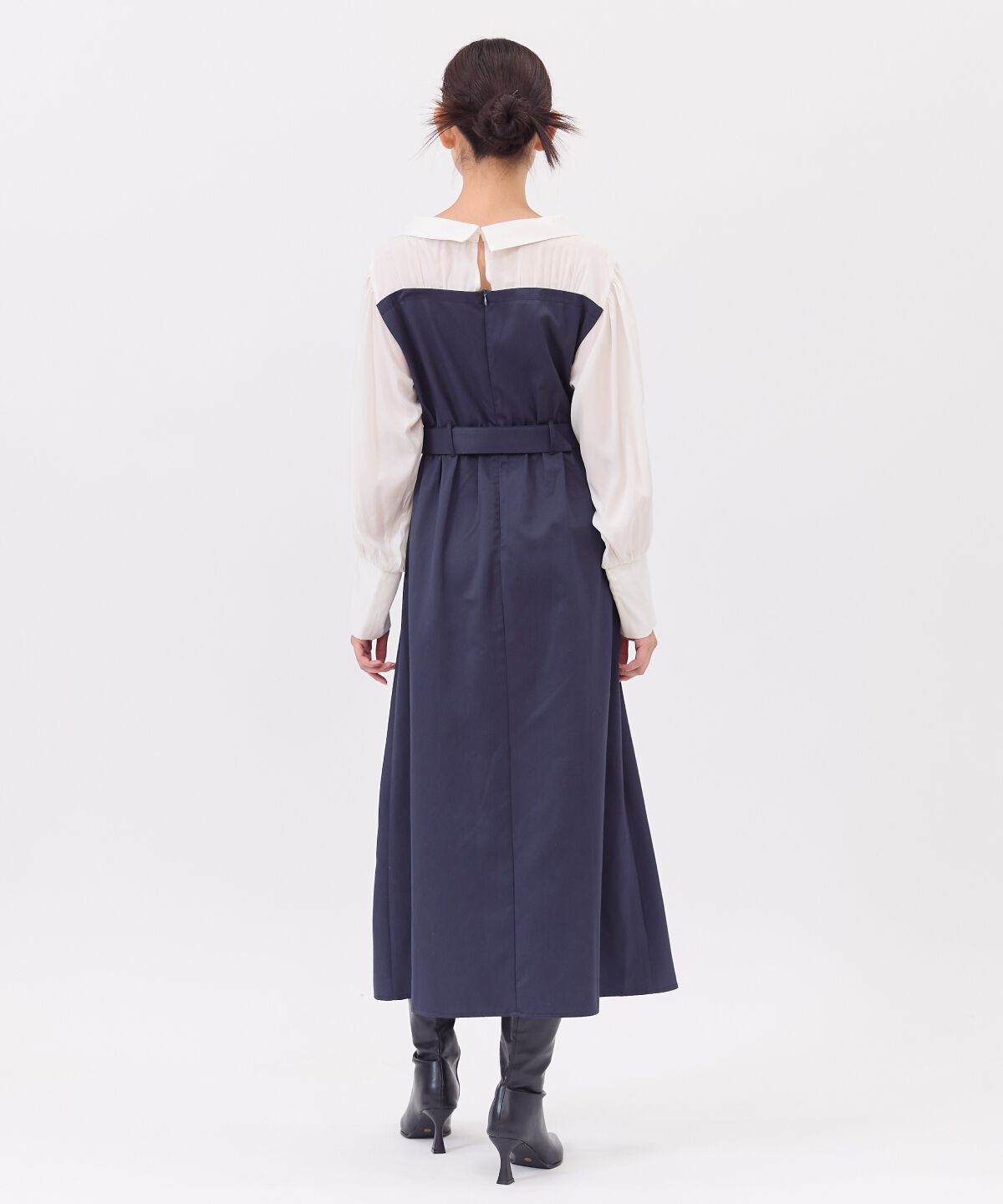 REDYAZEL「シャツレイヤードベアワンピース」|ワンピース|