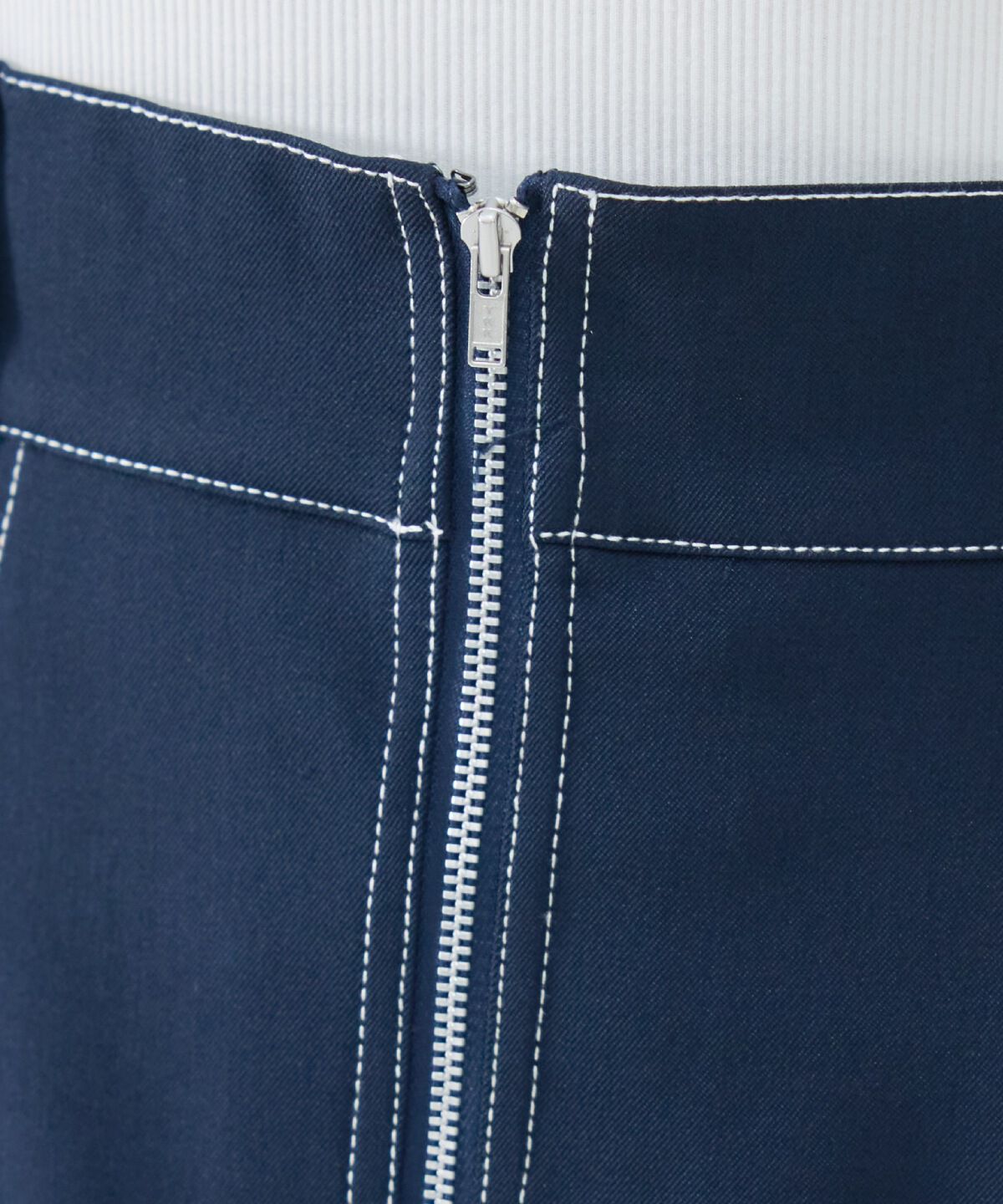 REDYAZEL「バイカラーステッチフレアミニスカート」|フレア|