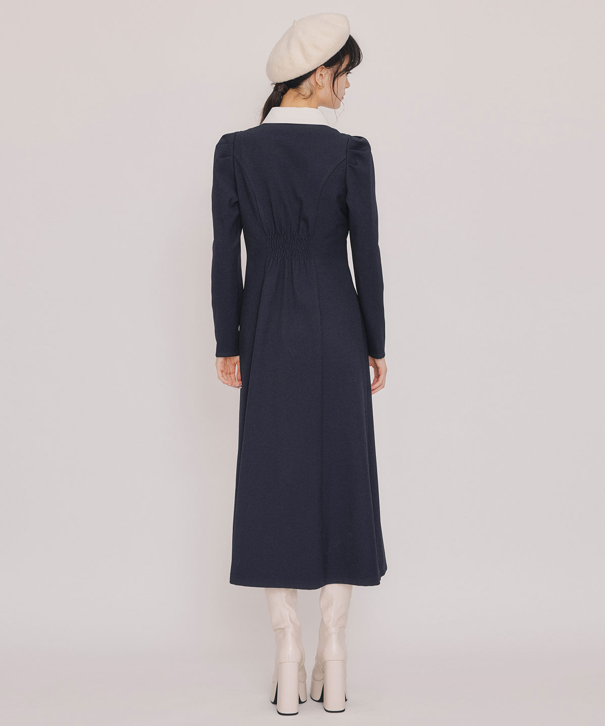 REDYAZEL「フロントZIPバイカラーロングワンピース」|ワンピース|