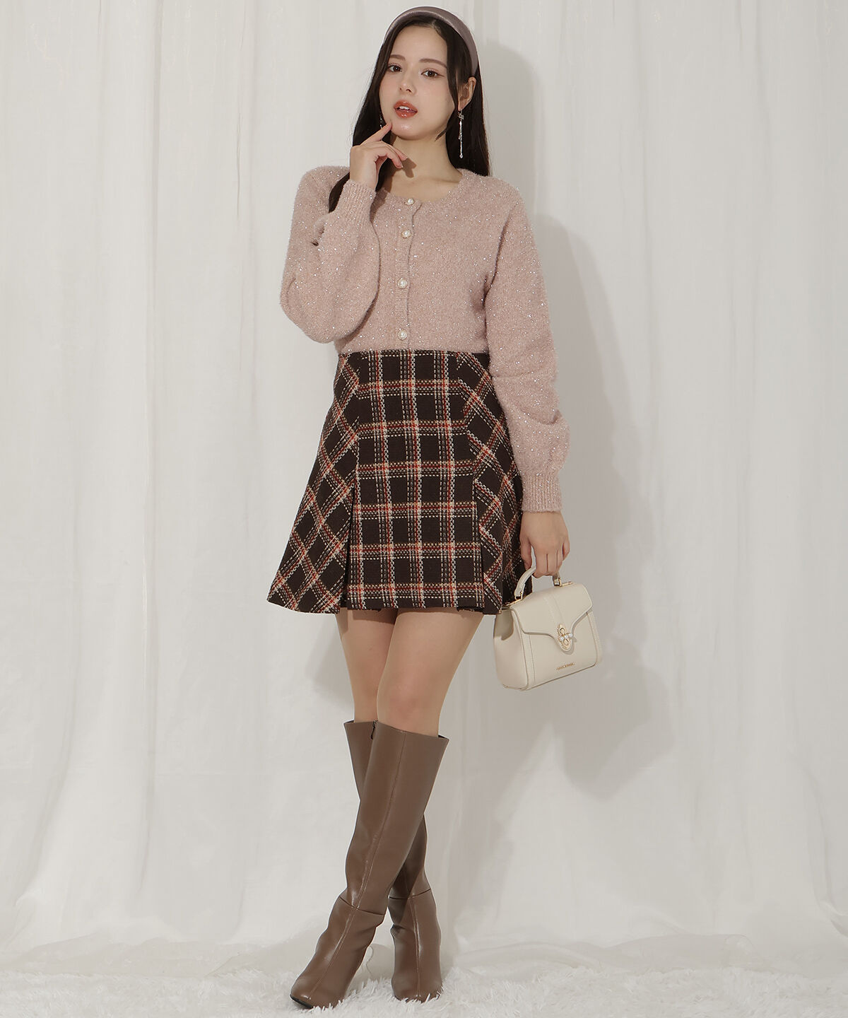 WILLSELECTION「パールボタンラメカーディガン」|カーディガン|