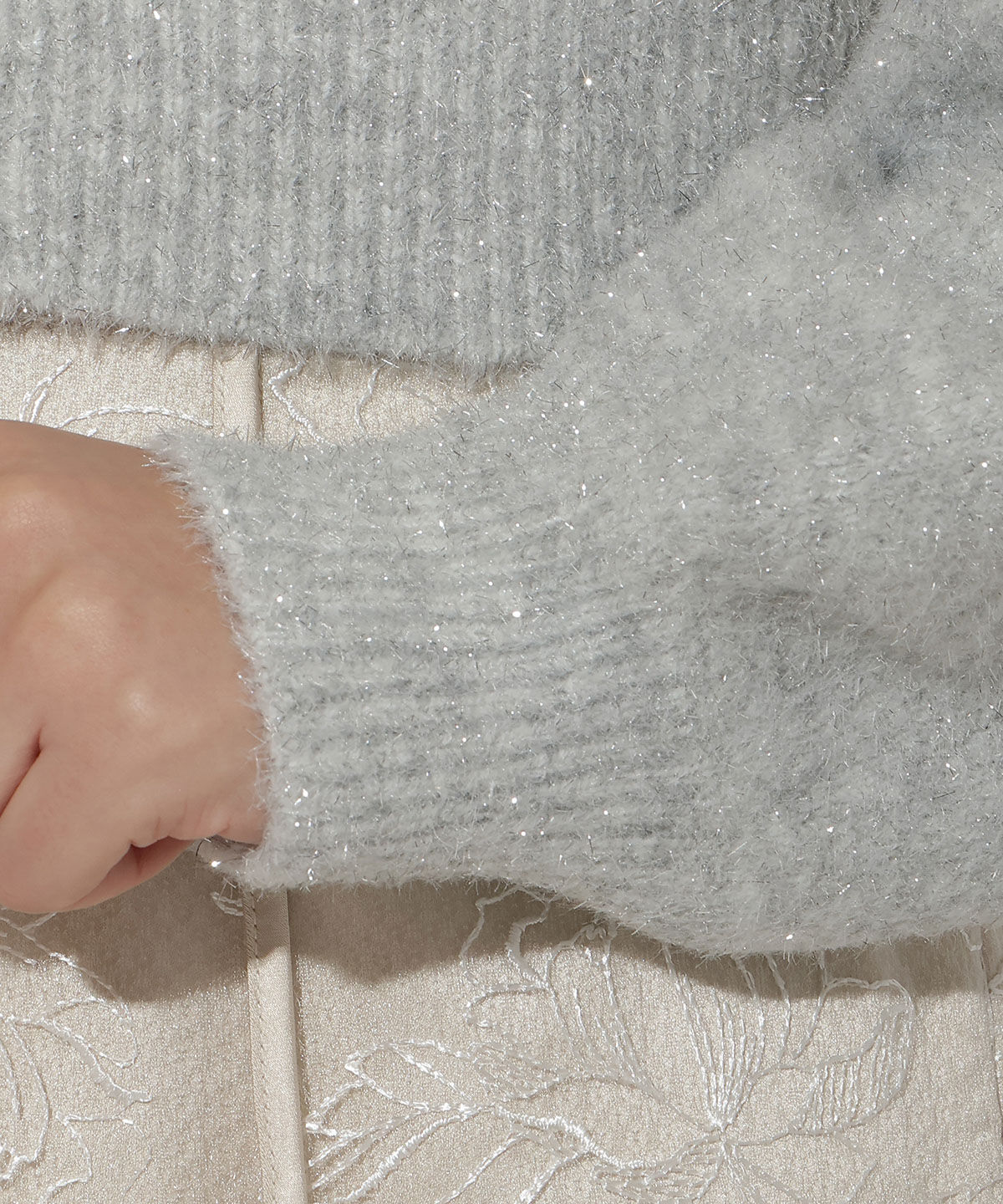 WILLSELECTION「パールボタンラメカーディガン」|カーディガン|