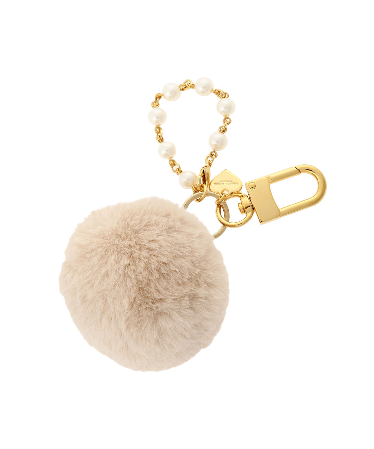 Samantha Thavasa Petit Choice「パールファーバッグチャーム」|チャーム・キーホルダー|ベージュ