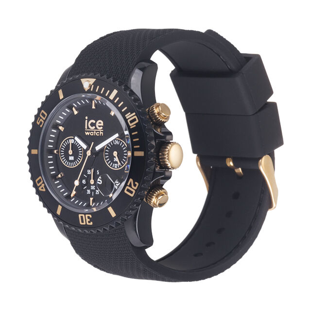 ICE-WATCH「〈ICE-WATCH(ｱｲｽｳｫｯﾁ)〉ICE chrono ﾌﾞﾗｯｸｺﾞｰﾙﾄﾞ ﾐﾃﾞｨｱﾑ」|腕時計|