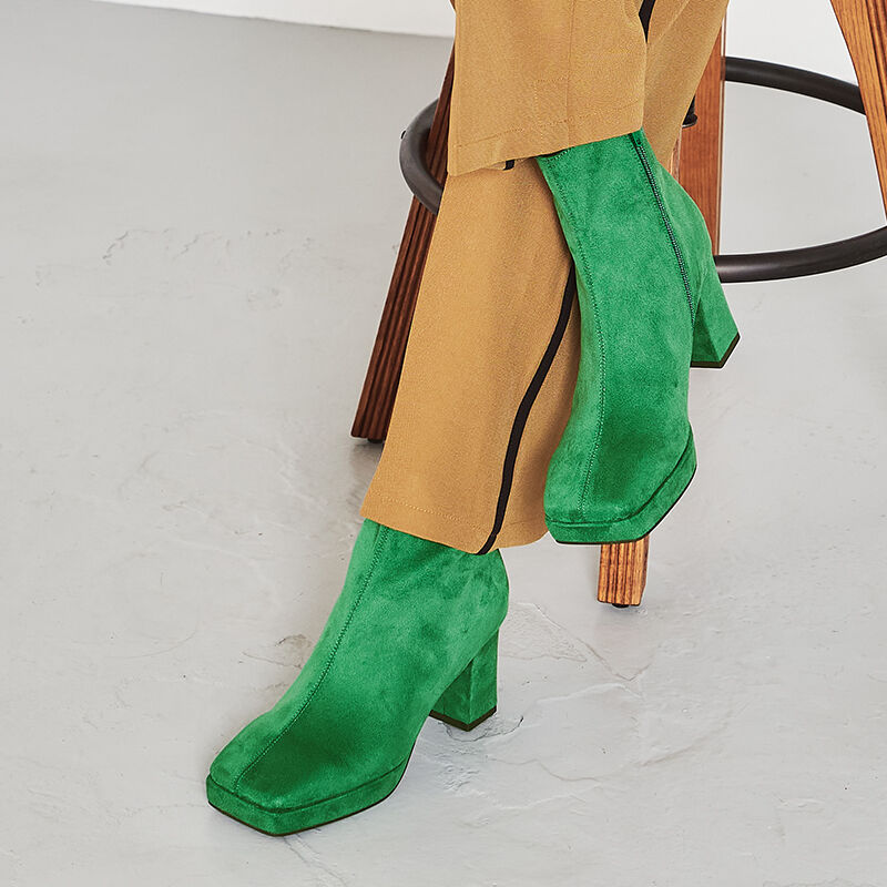 ORiental TRaffic「プラットフォームカラーブーツ/21419」|ショートブーツ|