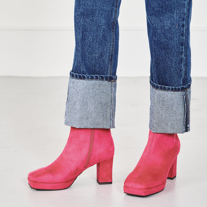 ORiental TRaffic「プラットフォームカラーブーツ/21419」|ショートブーツ|