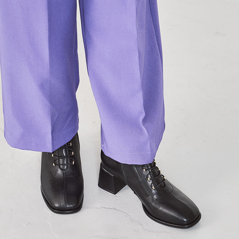 ORiental TRaffic「【EC限定】オーバーヒールレースアップブーツ/25404」|ショートブーツ|