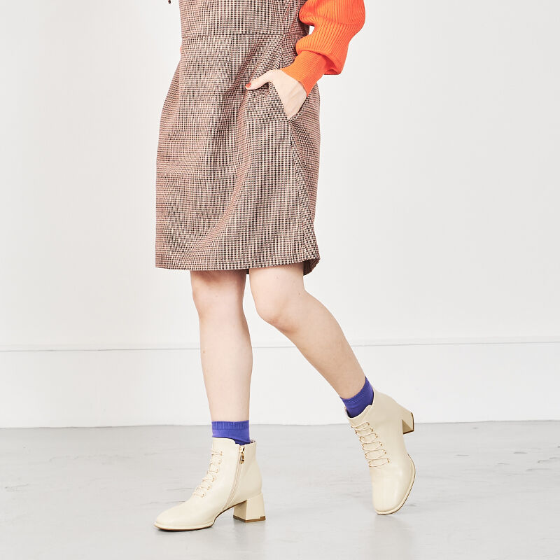 ORiental TRaffic「【EC限定】オーバーヒールレースアップブーツ/25404」|ショートブーツ|