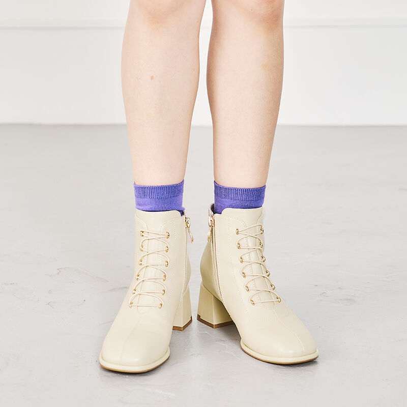 ORiental TRaffic「【EC限定】オーバーヒールレースアップブーツ/25404」|ショートブーツ|