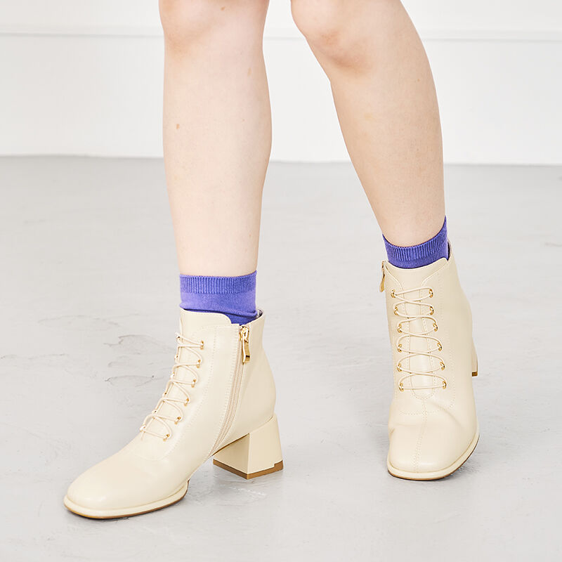 ORiental TRaffic「【EC限定】オーバーヒールレースアップブーツ/25404」|ショートブーツ|