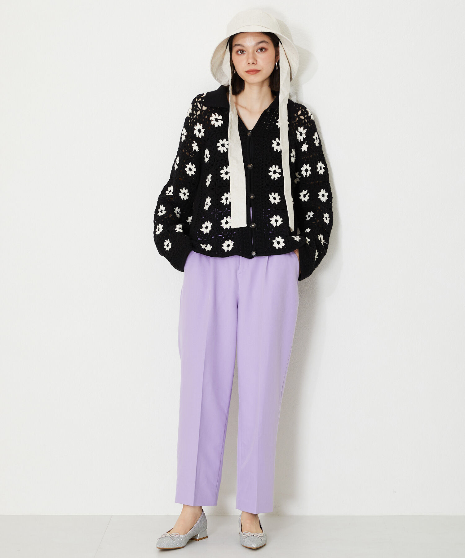 ORiental TRaffic「ポインテッドトゥグリッターバレエシューズ/41115」|パンプス|