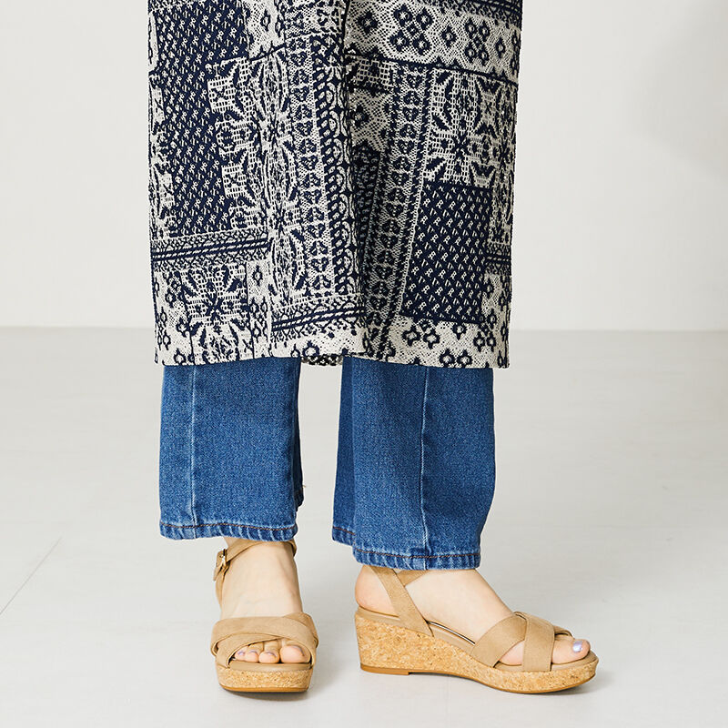 WA Oriental TRaffic「【アウトレット価格】クロスウエッジサンダル/42201 定番 サンダル 人気 ヒール6cm」|サンダル|