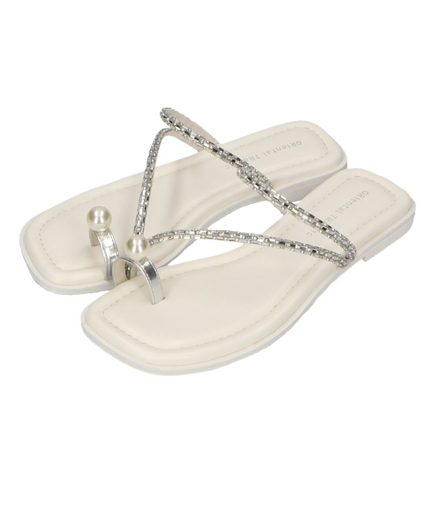 ORiental TRaffic「【トレンド】パールトングフラットサンダル/41246 サンダル」|サンダル|