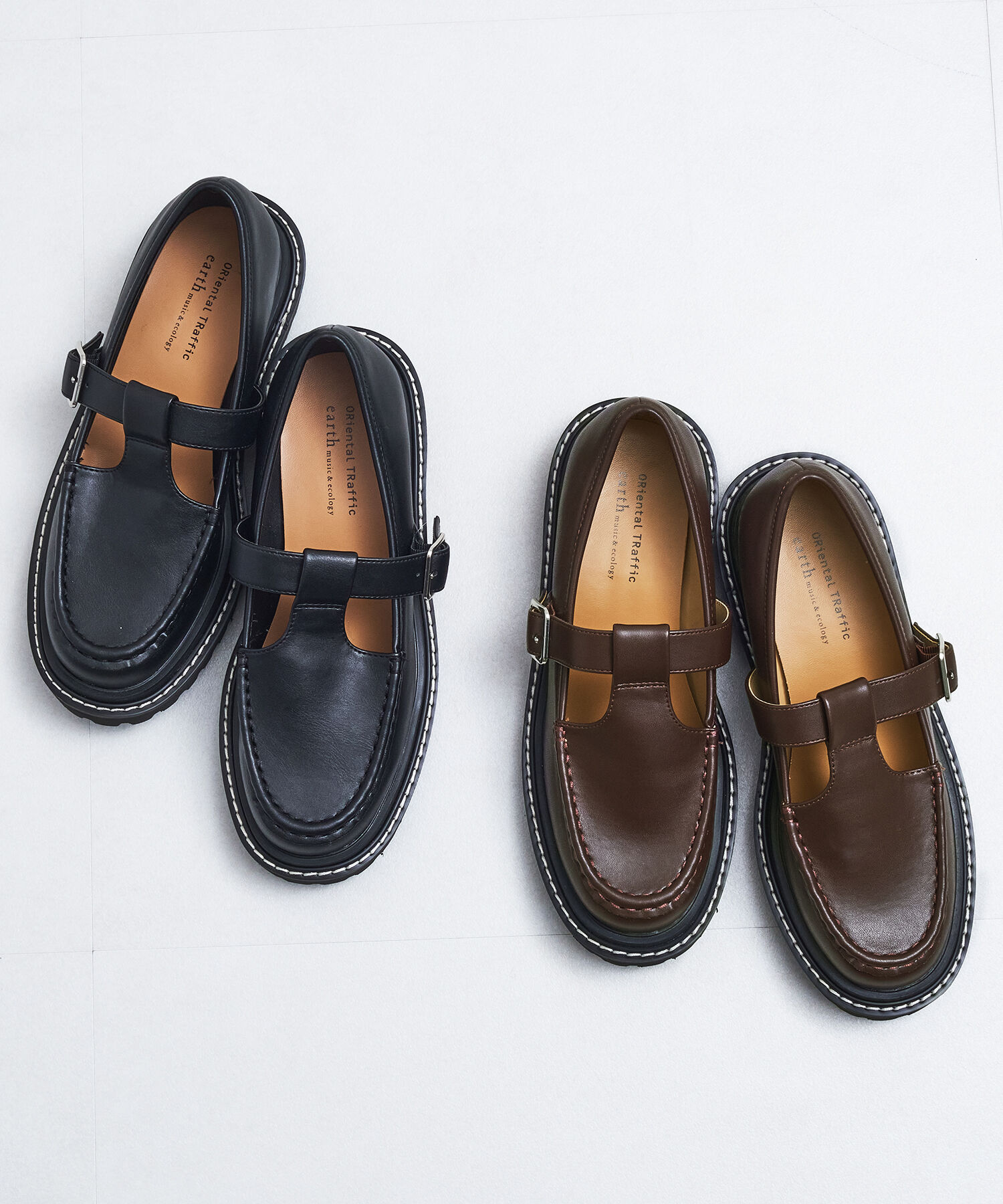 ORiental TRaffic「【ローファー】Tストラップシューズ/31382」|ローファー|BROWN