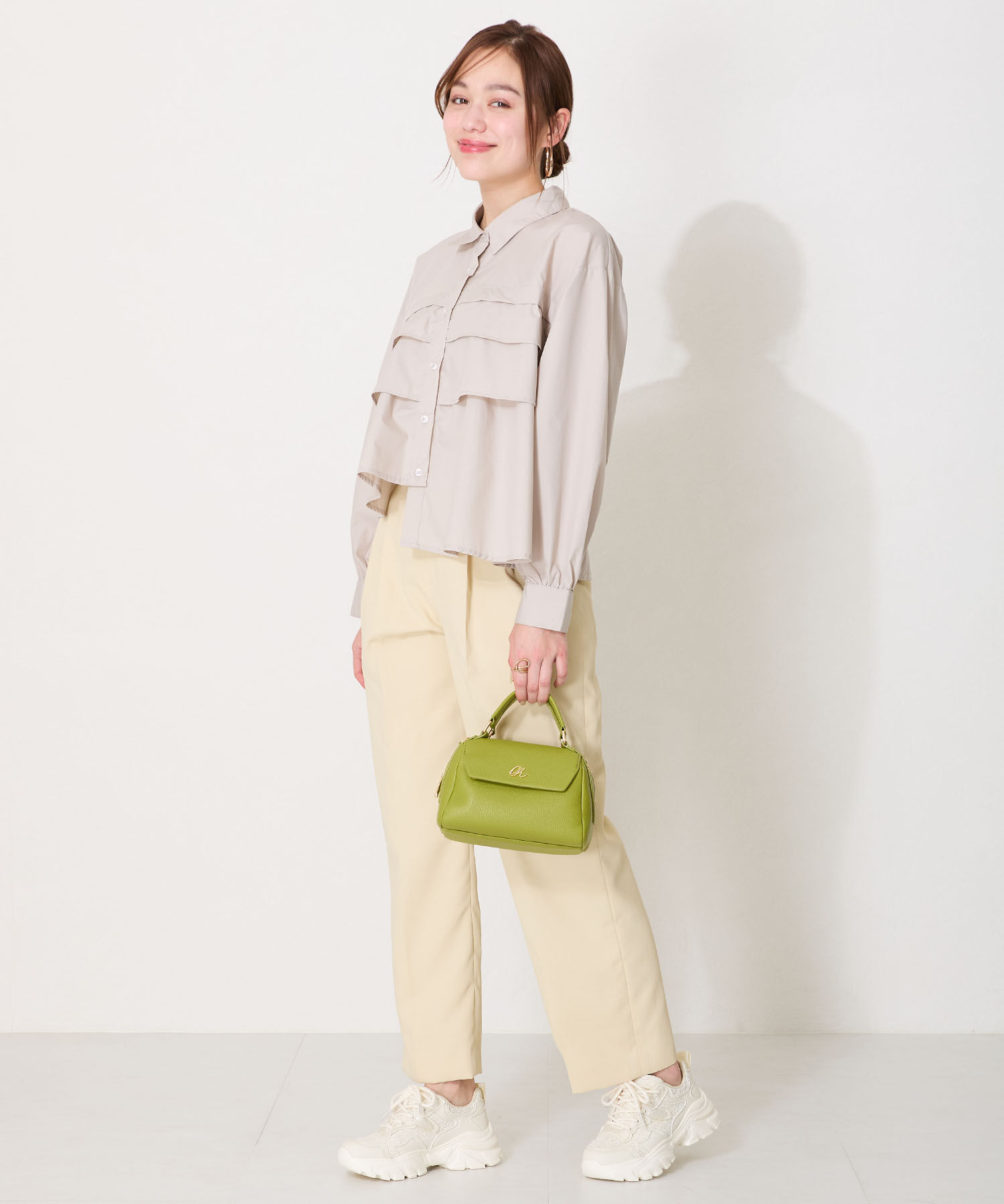 ORiental TRaffic「●2025春夏新作●レース&times;ジャガード厚底スニーカー/OT3755」|スニーカー|