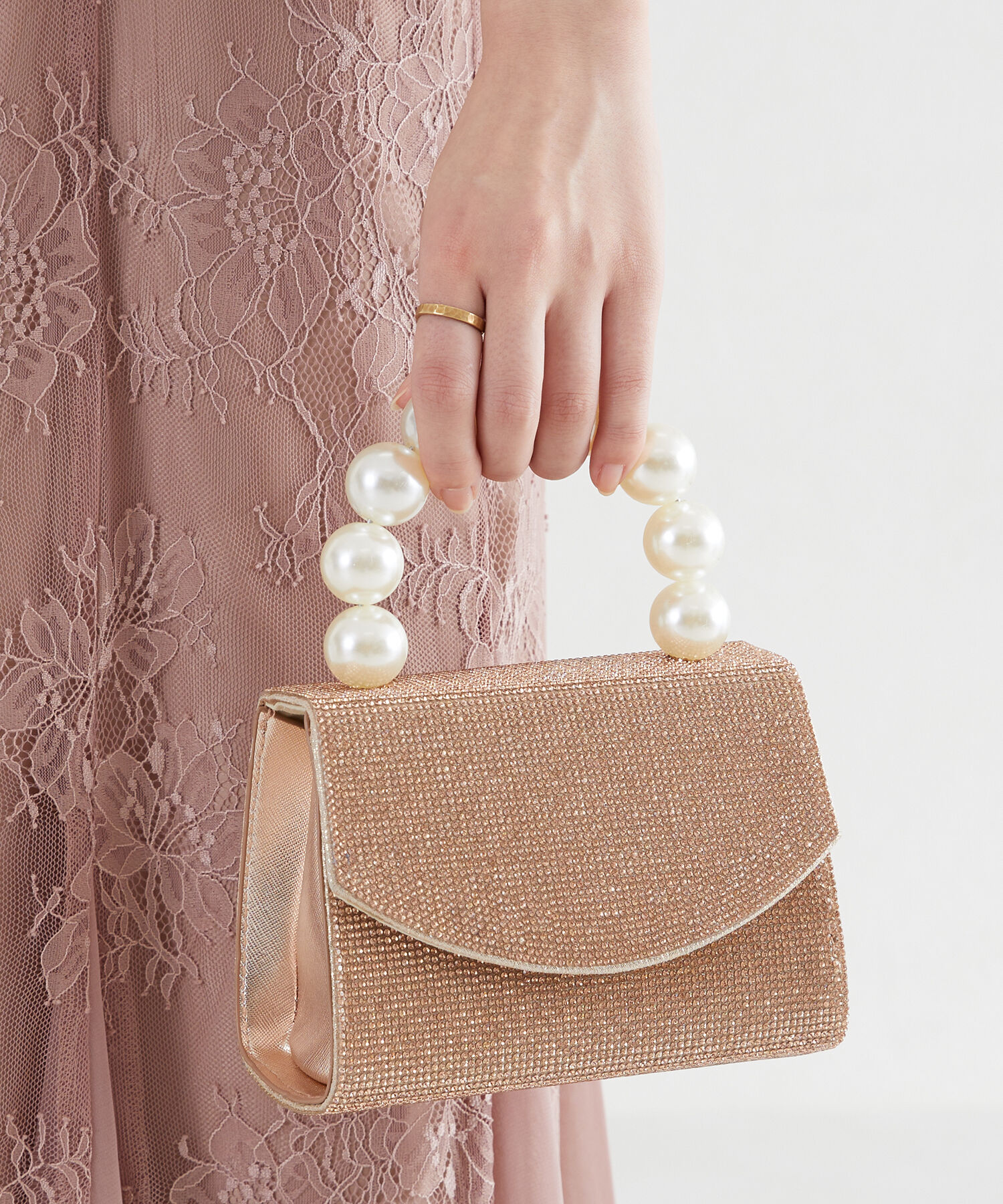 ORiental TRaffic「パールハンドルミニバッグ/MOB006」|ハンドバッグ|PINK