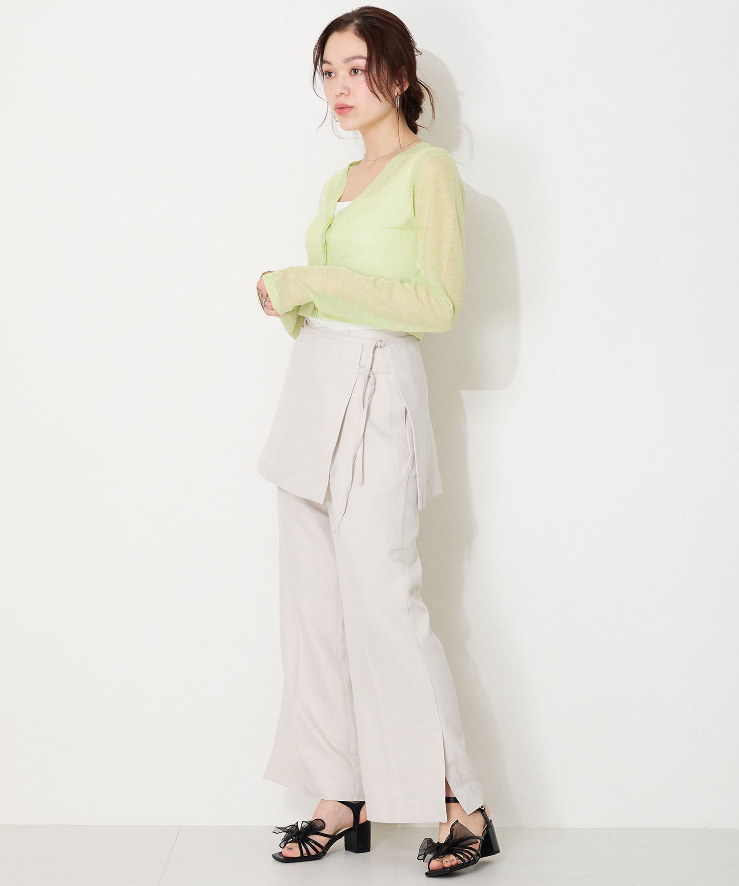 ORiental TRaffic「●2025春夏新作●ビッグチュールリボンヒールサンダル/51220 サンダル 人気 トレンド」|サンダル|