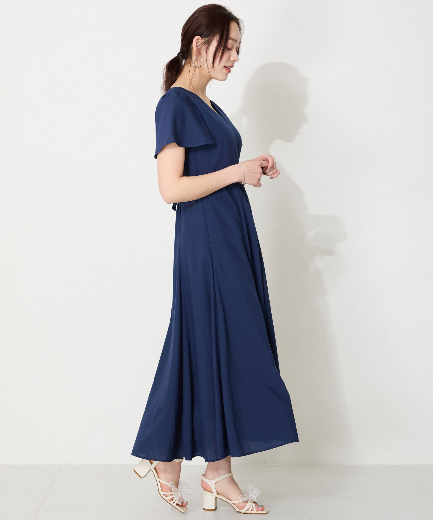 ORiental TRaffic「●2025春夏新作●ビッグチュールリボンヒールサンダル/51220 サンダル 人気 トレンド」|サンダル|