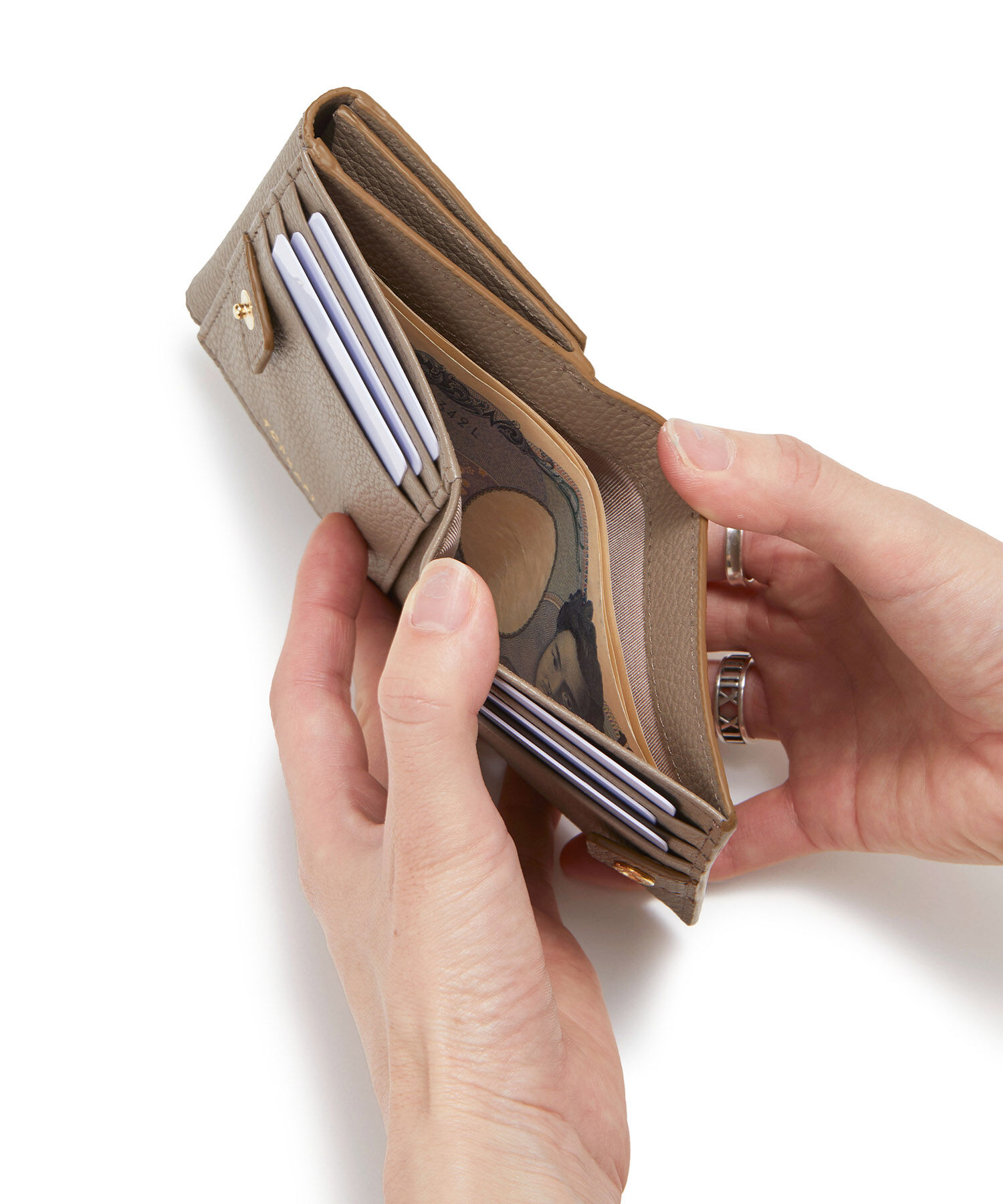 TOPKAPI 「【TOPKAPI】 gemdrops ジェムドロップ ミニエンボスレザー 天然石 二つ折り 財布 」|財布|