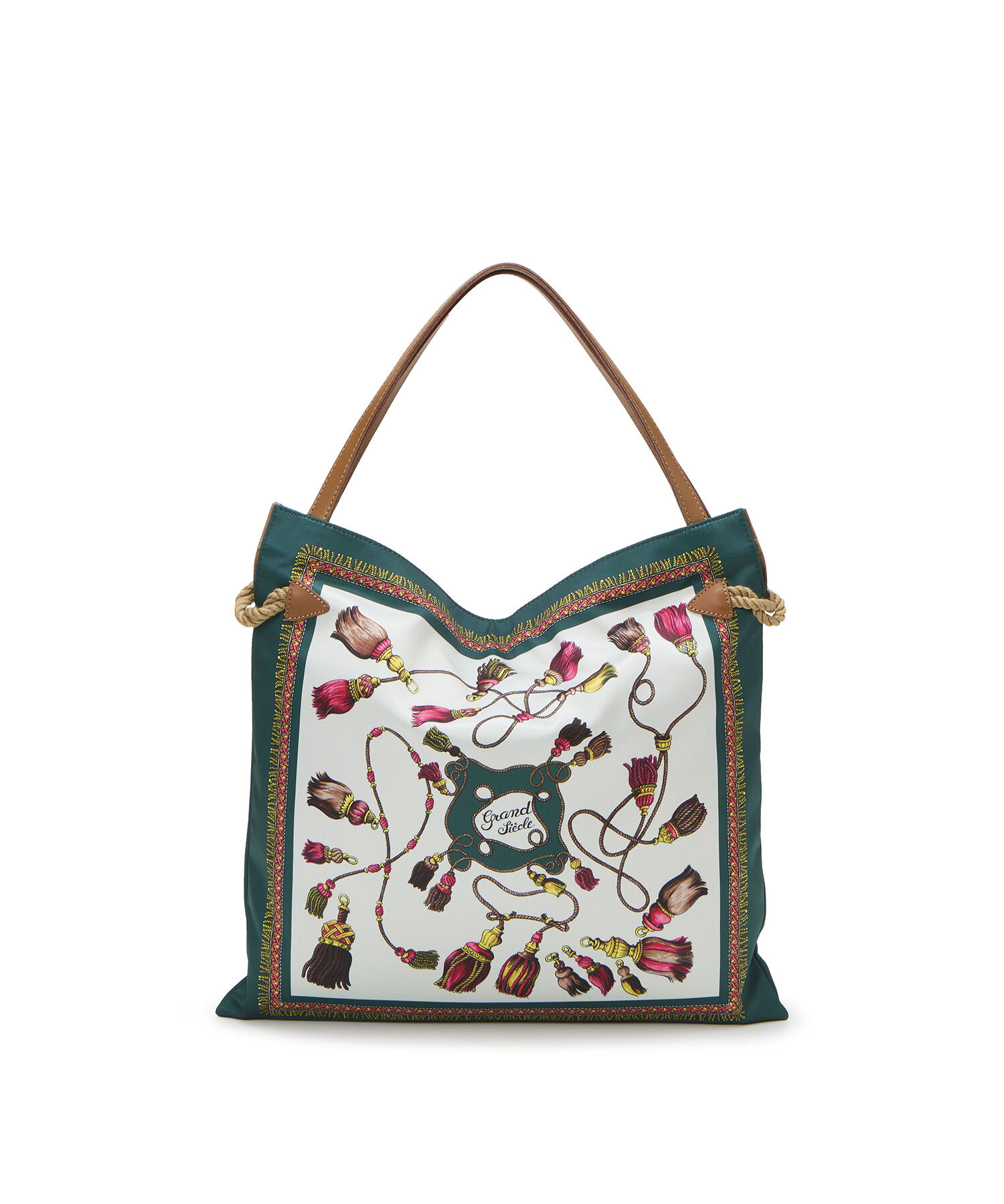 TOPKAPI TREASURE「【TREASURE TOPKAPI】マイルドサテン スカーフ柄 トートバッグ」|トートバッグ|