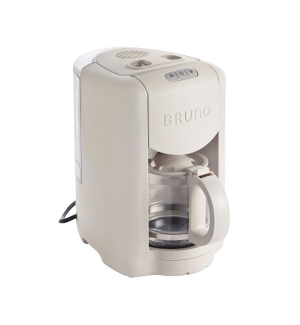 BRUNO「コンパクトミル付きコーヒーメーカー」|電化製品|グレージュ
