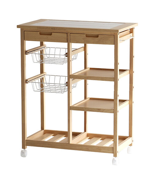  「キッチンで大活躍！ Soupバスケットワゴン」|食器・キッチングッズ|ﾅﾁｭﾗﾙ