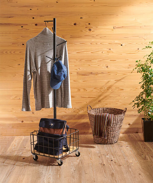  「バスケット付　ポールハンガー」|食器・キッチングッズ|