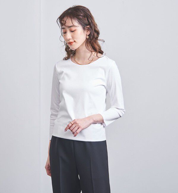 UNITED ARROWS「C DOUBLE クルーネック カットソー」|Tシャツ・カットソー|WHITE