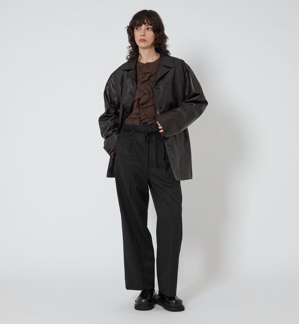 ASTRAET「＜ASTRAET＞タック ドローコード ワイドパンツ」|スラックス|