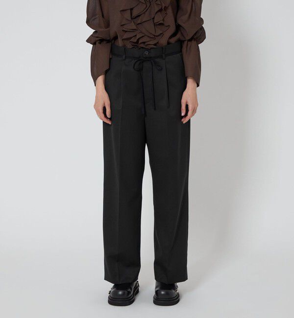 ASTRAET「＜ASTRAET＞タック ドローコード ワイドパンツ」|スラックス|