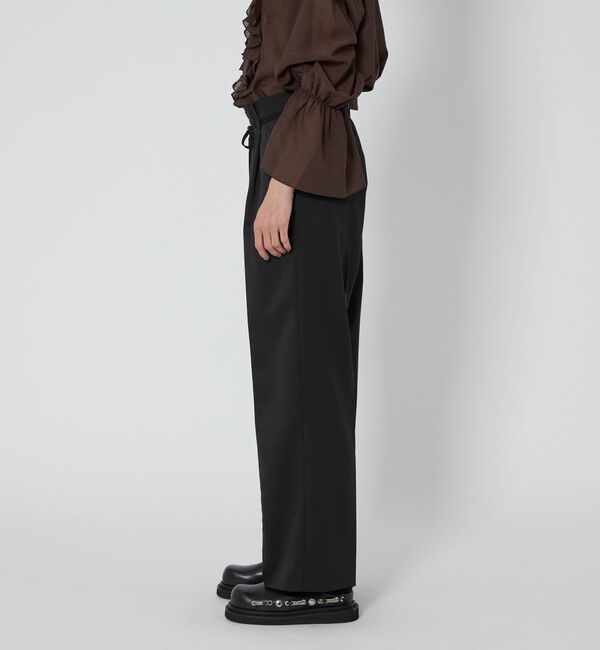 ASTRAET「＜ASTRAET＞タック ドローコード ワイドパンツ」|スラックス|