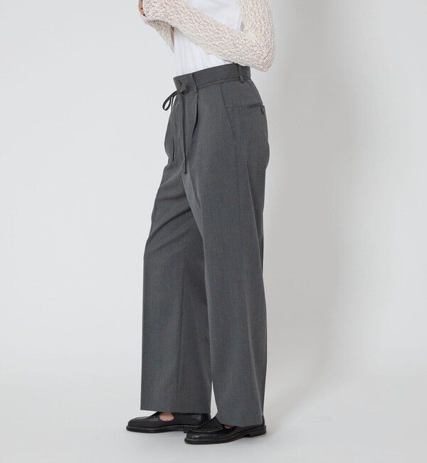 ASTRAET「＜ASTRAET＞タック ドローコード ワイドパンツ」|スラックス|