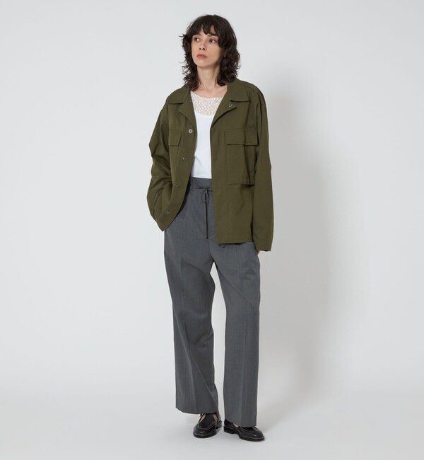 ASTRAET「＜ASTRAET＞タック ドローコード ワイドパンツ」|スラックス|