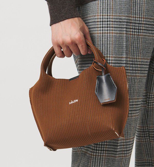 UNITED ARROWS「＜hALON＞ストライプ ニット トートバッグS」|トートバッグ|