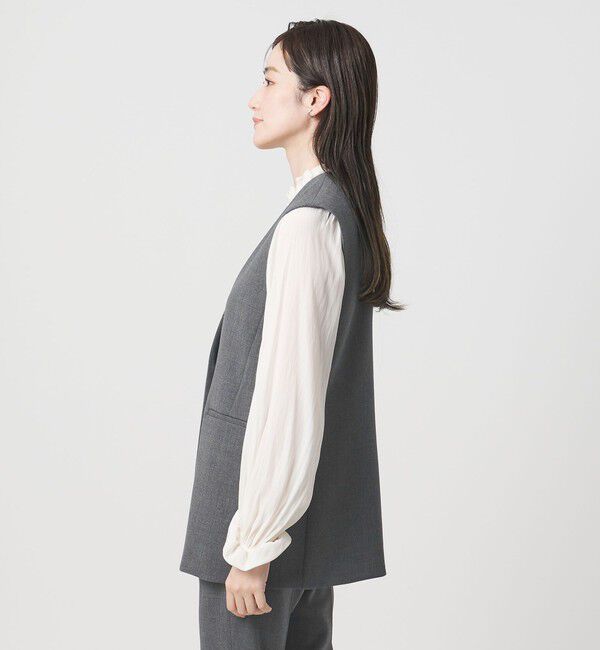 UNITED ARROWS「ダブルクロス ミドルベスト ‐ウォッシャブル‐」|ベスト・ジレ|