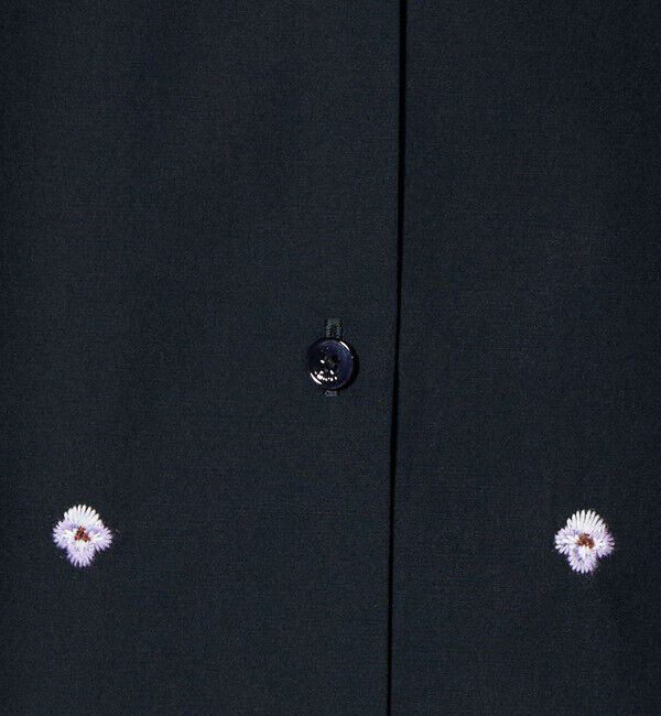 UNITED ARROWS「エンブロイダリーフラワー バンドカラー シャツ」|シャツ・ブラウス|