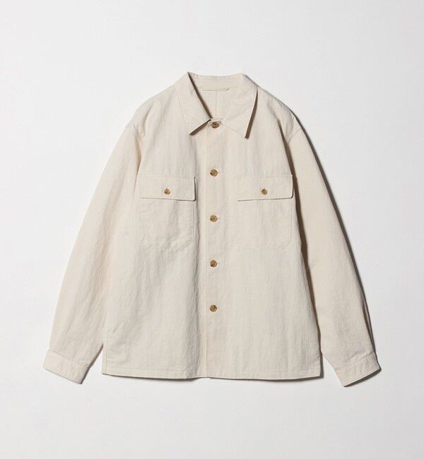 UNITED ARROWS「ツイル ミリタリー オーバーシャツ」|シャツ・ブラウス|NATURAL