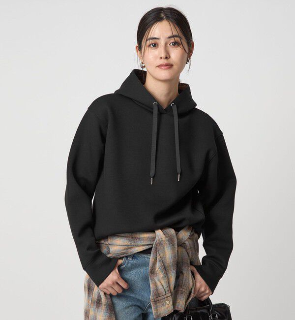 UNITED ARROWS green label relaxing「ダンボール フーディー プルオーバー」|パーカー|BLACK