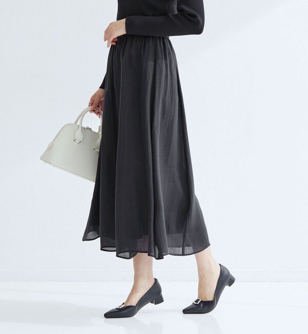 UNITED ARROWS green label relaxing「［size SHORTあり］エアリーギャザー スカート」|フレア|