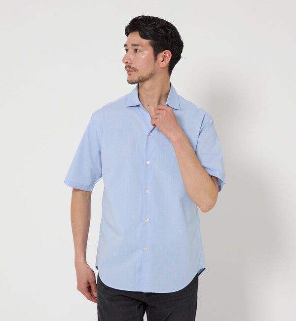 BEAUTY&YOUTH UNITED ARROWS「【WEB限定 WARDROBE SMART】コットン ワイドカラー スキッパーシャツ」|シャツ・ブラウス|