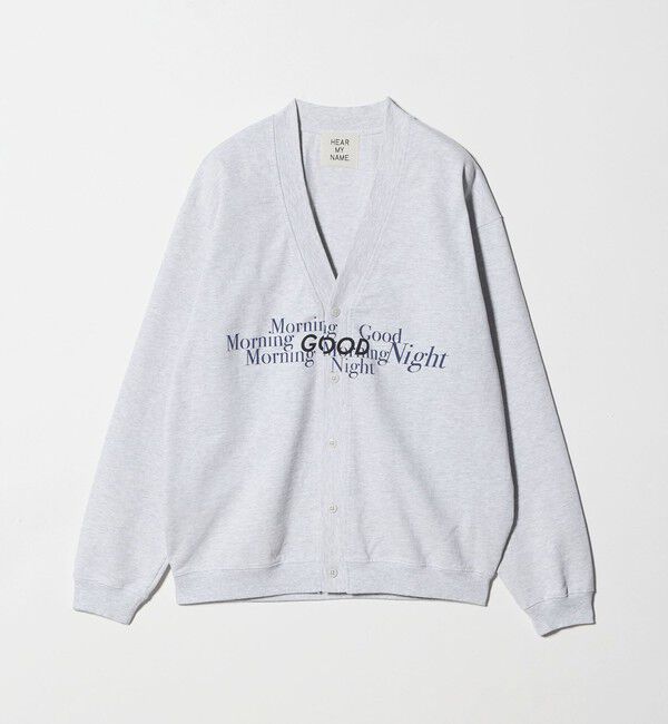 BEAUTY&YOUTH UNITED ARROWS「【別注】＜HEAR MY NAME＞ロゴ スウェットカーディガン グレー」|カーディガン|MD.GRAY