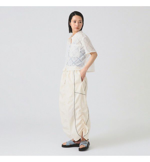 Ray BEAMS 「ストライプ キリカエ トラックスカート」|スカート|