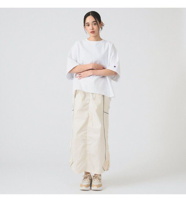 Ray BEAMS 「ストライプ キリカエ トラックスカート」|スカート|