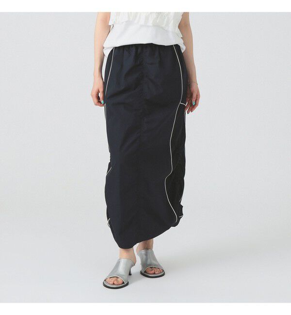 Ray BEAMS 「ストライプ キリカエ トラックスカート」|スカート|