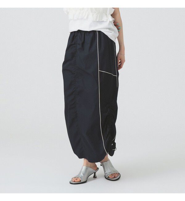 Ray BEAMS 「ストライプ キリカエ トラックスカート」|スカート|