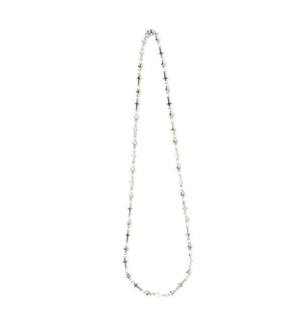 Ray BEAMS 「ステンレス クロス ＆ ハート ロング ネックレス」|ネックレス|SILVER