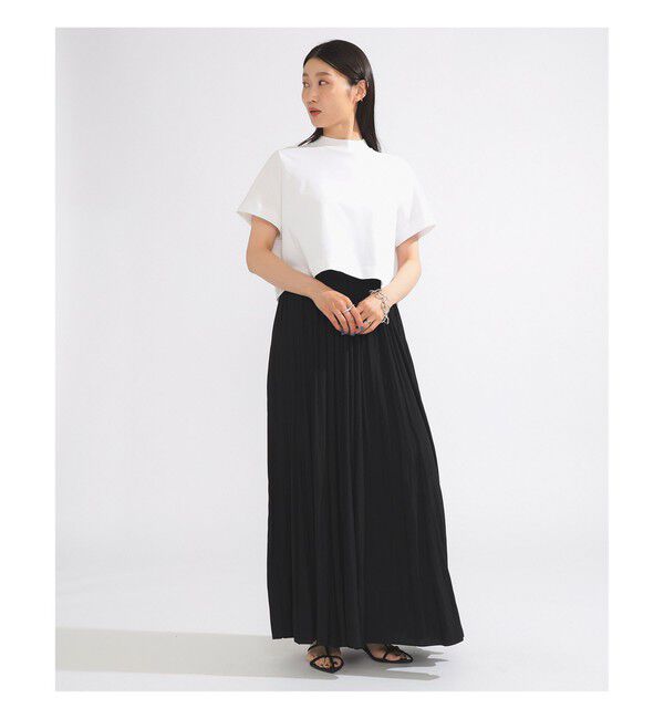 Demi-Luxe BEAMS 「モックネック ショート Tシャツ」|Tシャツ・カットソー|