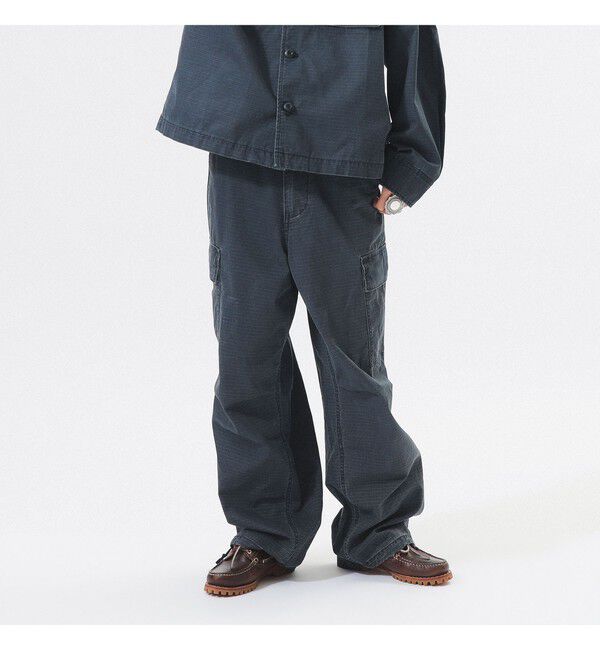 BEAMSBOY「リップストップ ミリタリー パンツ」|チノ|NAVY