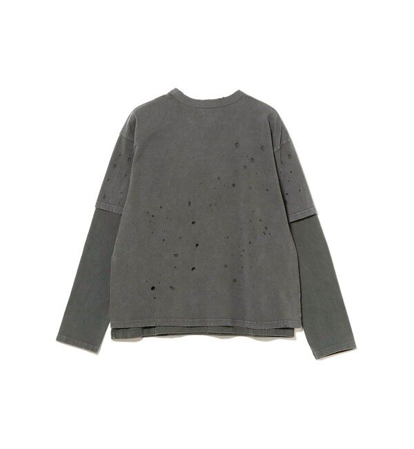 BEAMS「レイヤード ダメージ Tシャツ」|Tシャツ・カットソー|