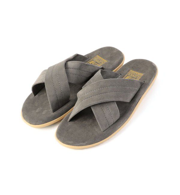 SHIPS「ISLAND SLIPPER: SHIPS(シップス) 別注 クロスストラップ サンダル」|サンダル|ダークグレー